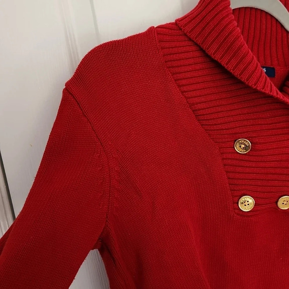 Chaps Red Knit Sweater - Picture 5 of 12
